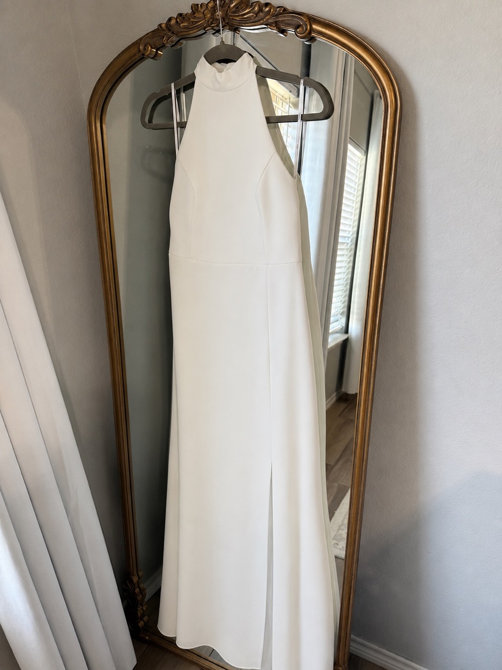 Lulu's Ivory Halter-Neck Wedding Gown